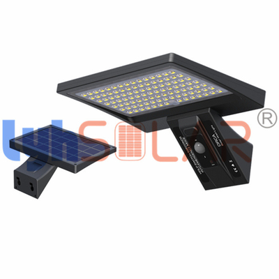 Black 8W Solar Sensor Lights Outdoor With 1000Lm Output CE RoHS Approval