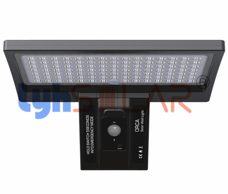 Black 8W Solar Sensor Lights Outdoor With 1000Lm Output CE RoHS Approval