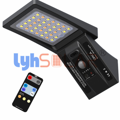 3W Black Solar Deck Lights Outdoor With PC Lens Type II Beam Angle