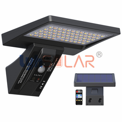 Black 5W Deck Post Led Solar Lights 3000k CTT Materials ABS And PC Lens Anti-UV