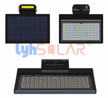 15W Black Portable Solar Lights Outdoor With High Bright 1350Lm Output For Garden Lighting