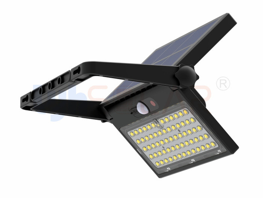 Black Pad Shape Solar Flood Lights Outdoor Over 1000Lm With CE RoHS Approval