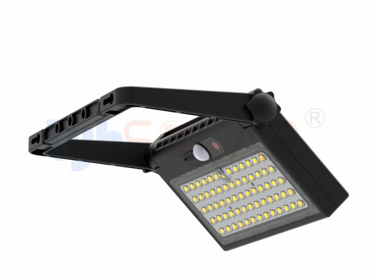 Black Pad Shape Solar Flood Lights Outdoor Over 1000Lm With CE RoHS Approval