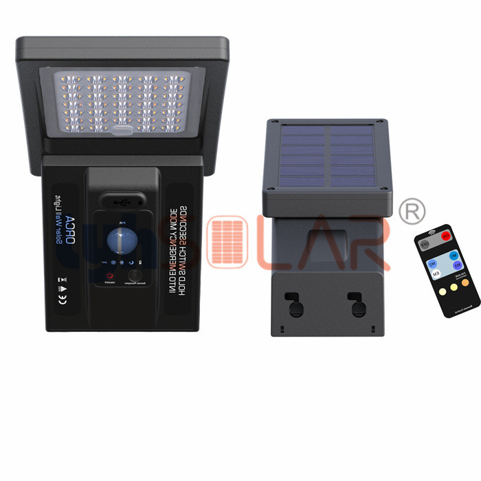 3W Black Solar Deck Lights Outdoor With PC Lens Type II Beam Angle
