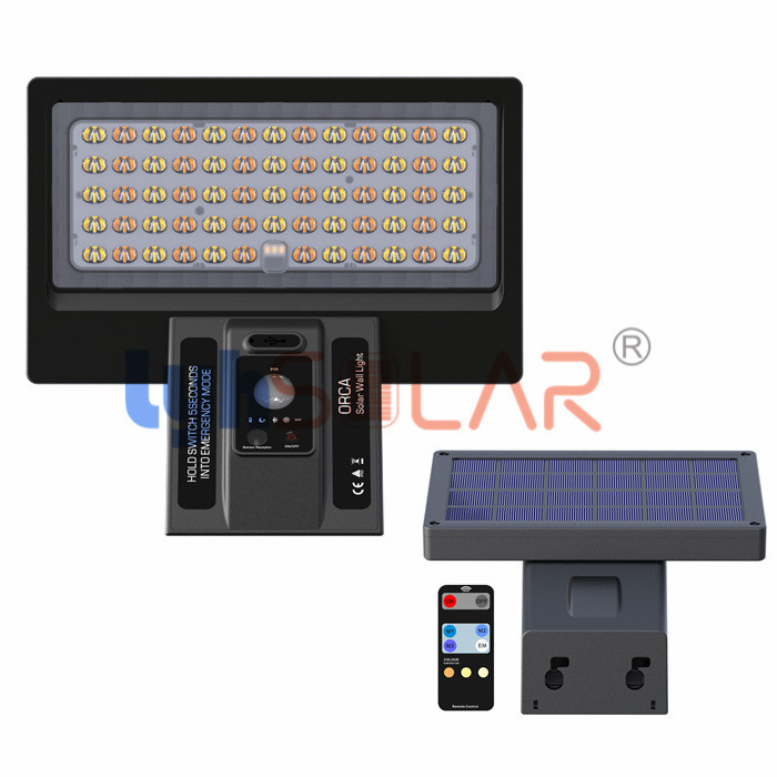 3000mAh Solar Deck Lights Outdoor 4500k 5W PIR Sensor With 2.5Wp Solar Panel